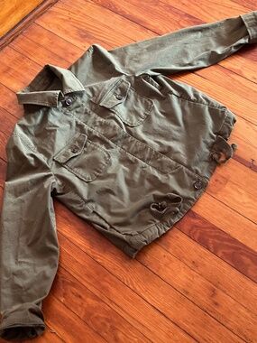 Banana Republic Shrunken Utility Flight Jacket | Olive Green | Size Small